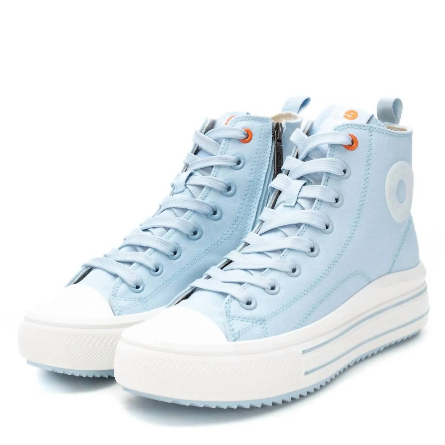 Women's High Top Canvas Sneakers In Jeans