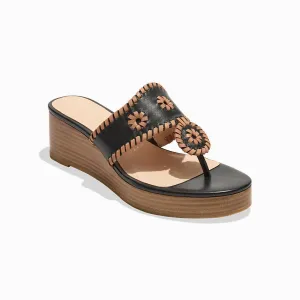 Women's Jacks Mid Wedge Sandal In Black