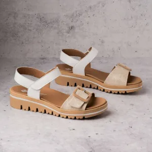 Women's Joia Sandal In White/camel
