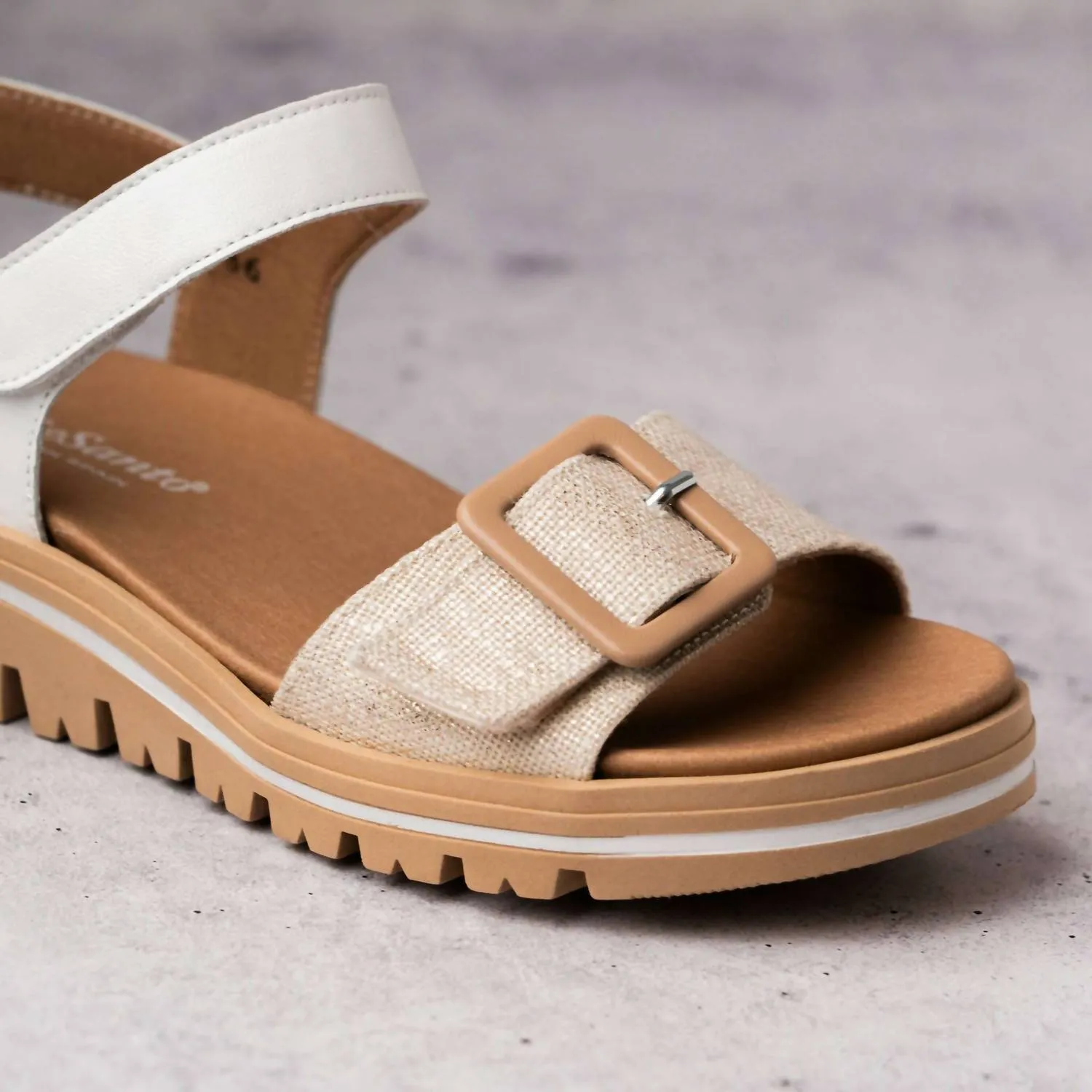 Women's Joia Sandal In White/camel