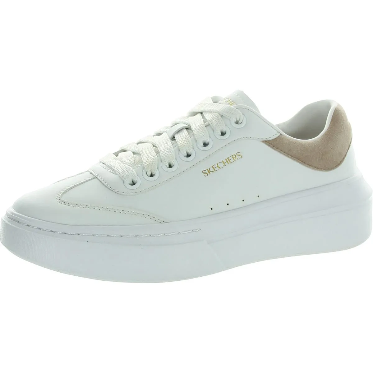 Womens Lace-Up Faux Leather Casual And Fashion Sneakers