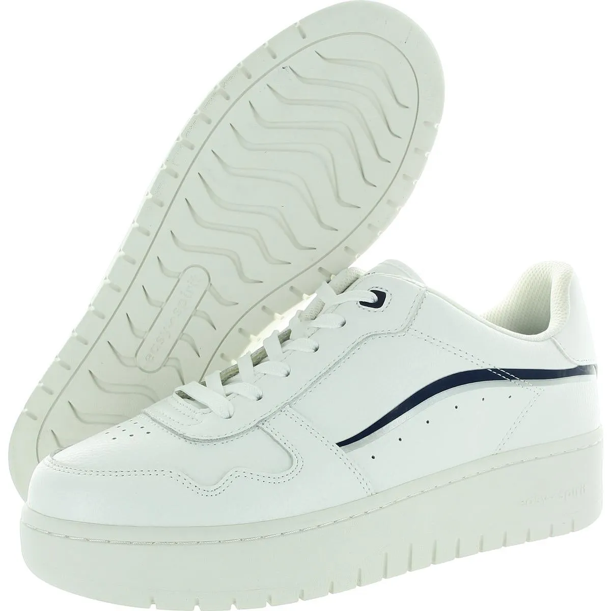 Womens Lace-Up Leather Casual And Fashion Sneakers