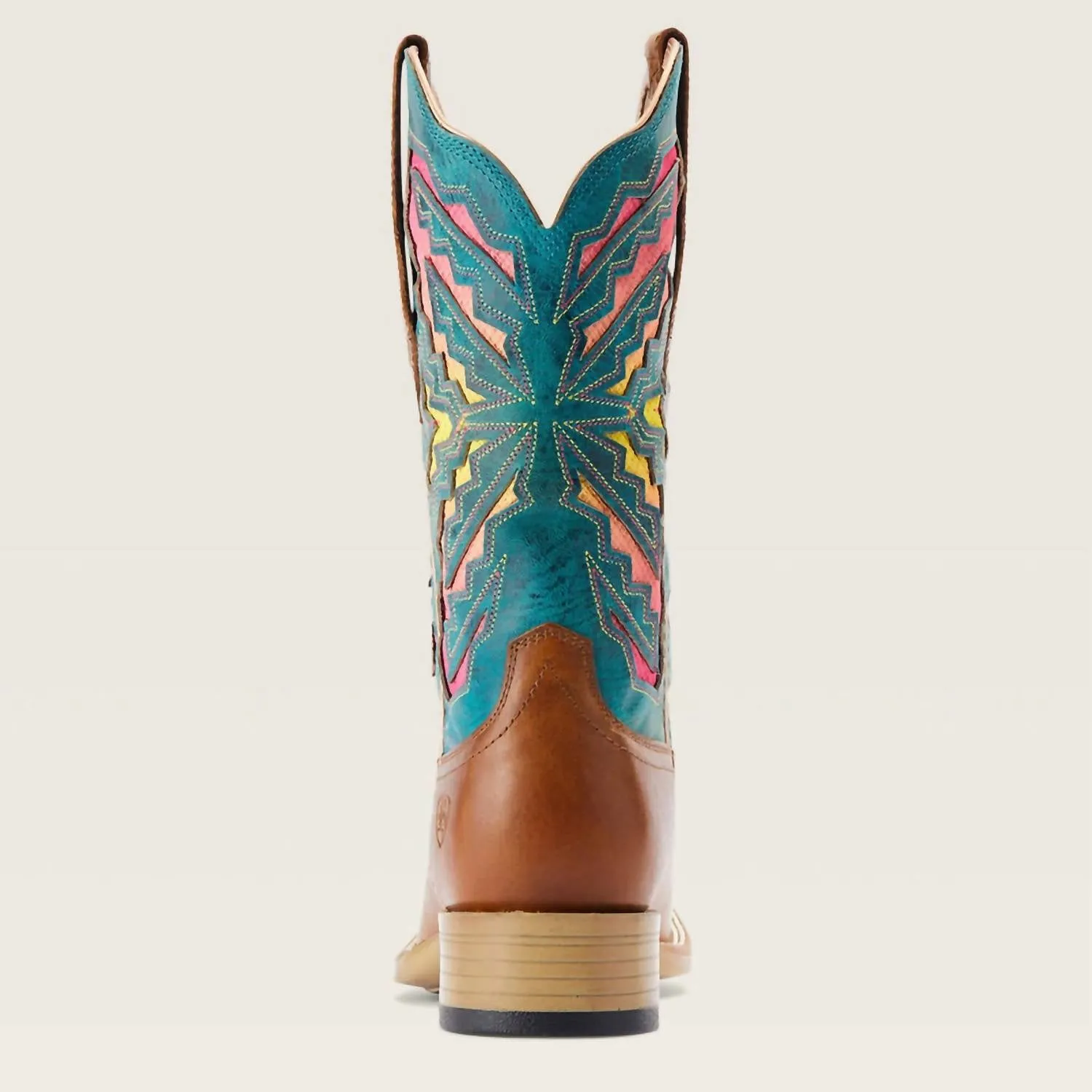 Women's Laney Western Boot In Tan/teal