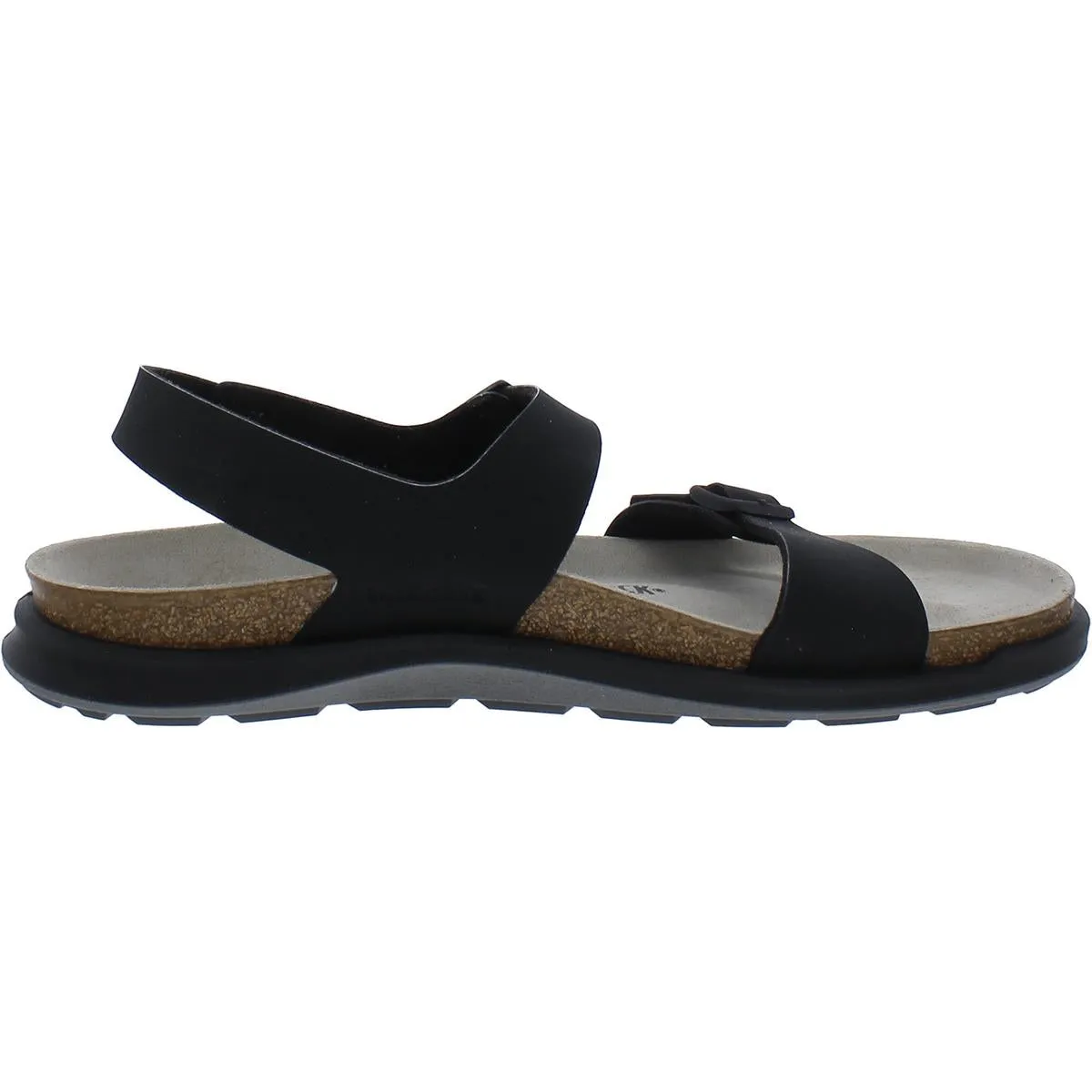 Womens Leather Footbed Strappy Sandals