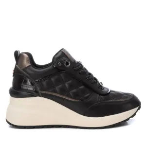 Women's Leather Sneakers In Black