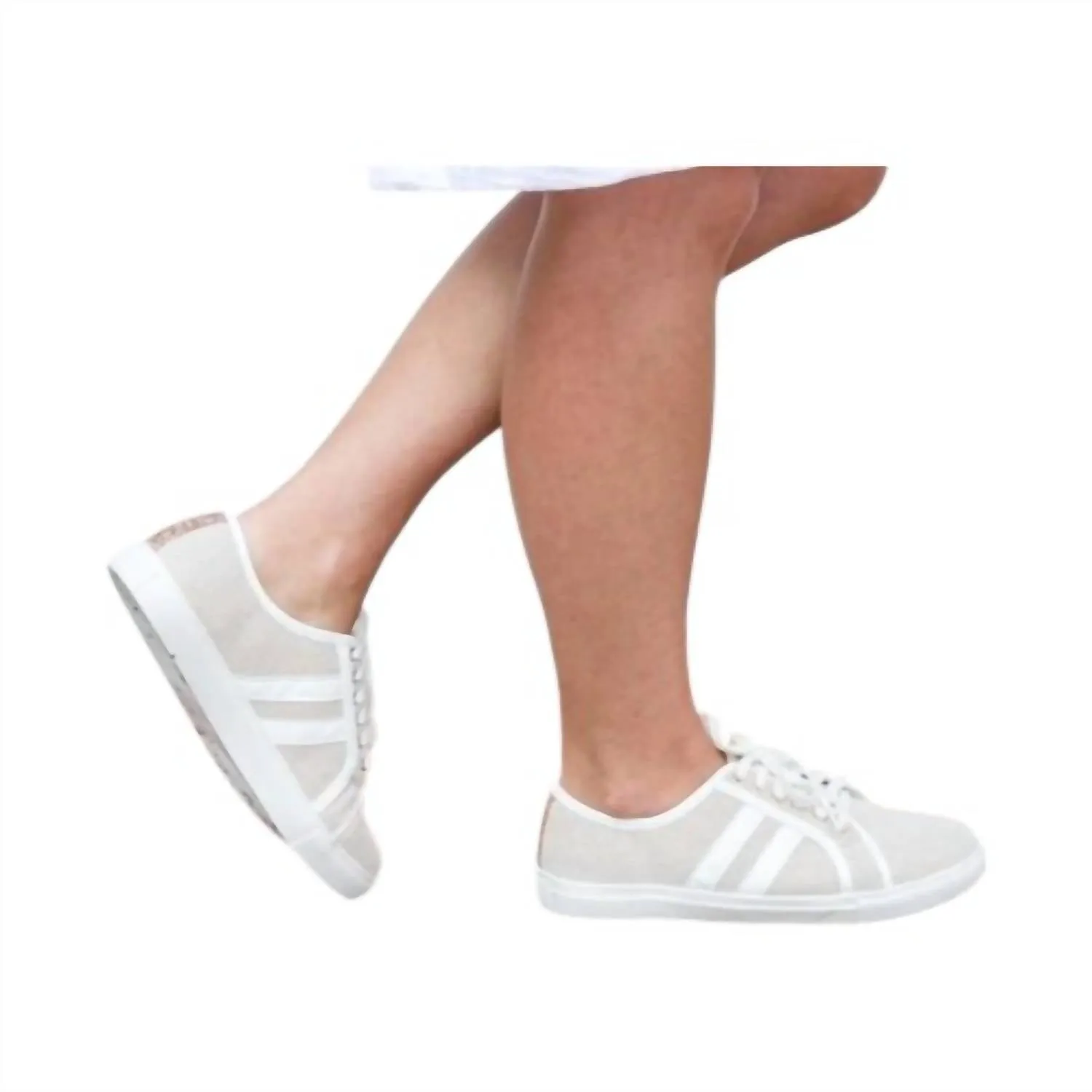 Women's Leather Sneakers In White