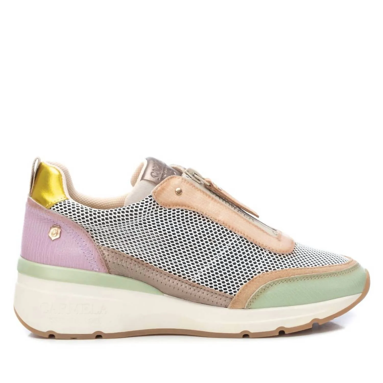 Women's Leather Trainers Sneakers In Aqua