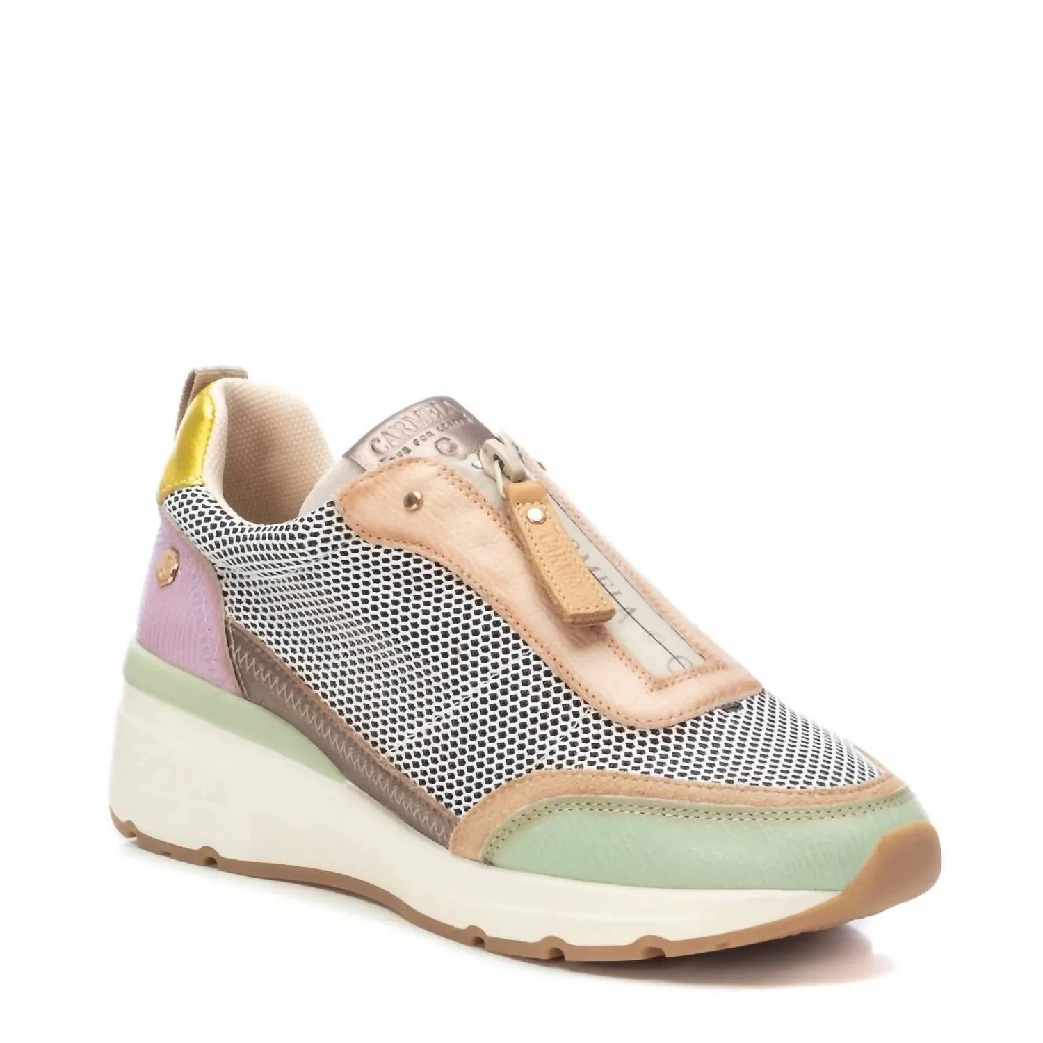 Women's Leather Trainers Sneakers In Aqua