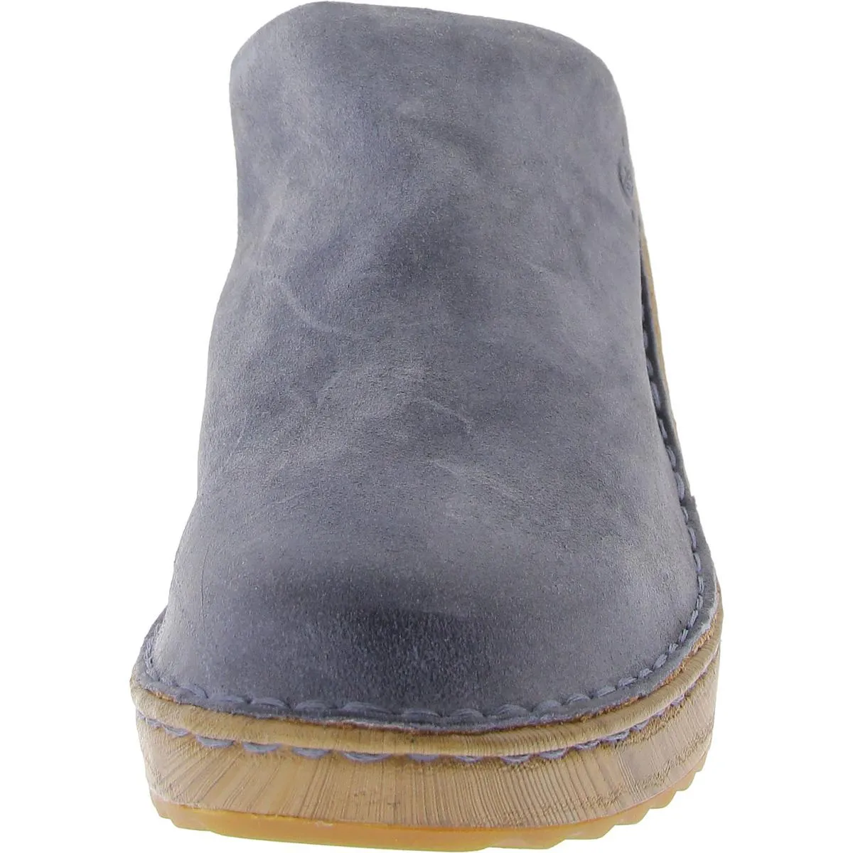 Womens Leather Wedge Mules