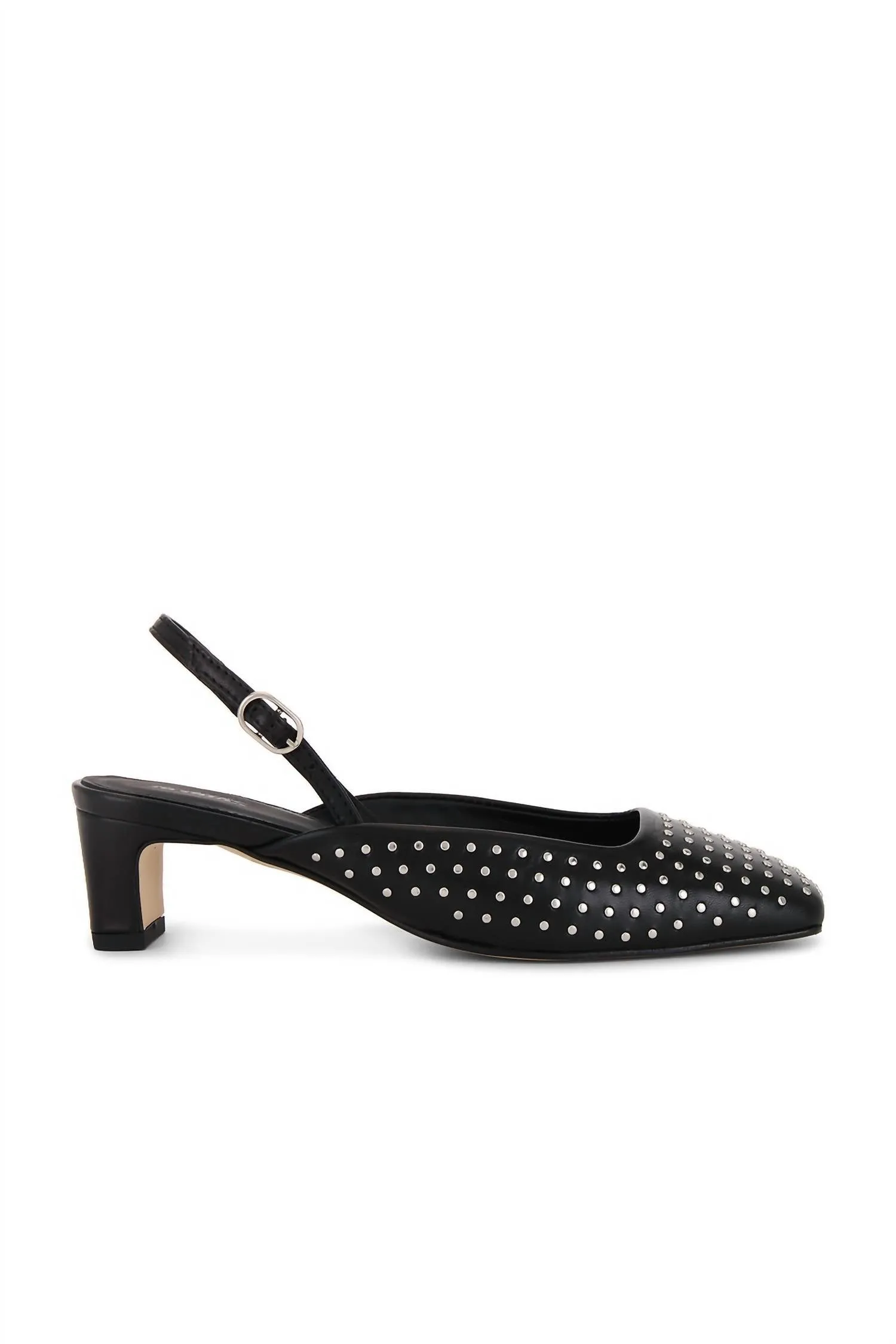 Women's Lindy Studs Leather Pumps In Black