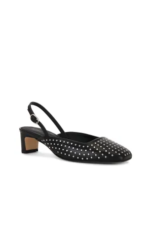 Women's Lindy Studs Leather Pumps In Black