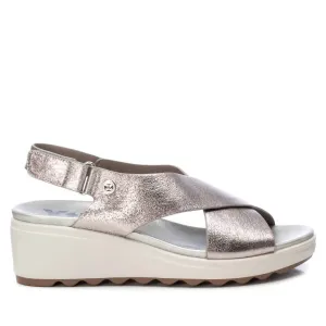 Women's Low Wedge Sandals In Silver