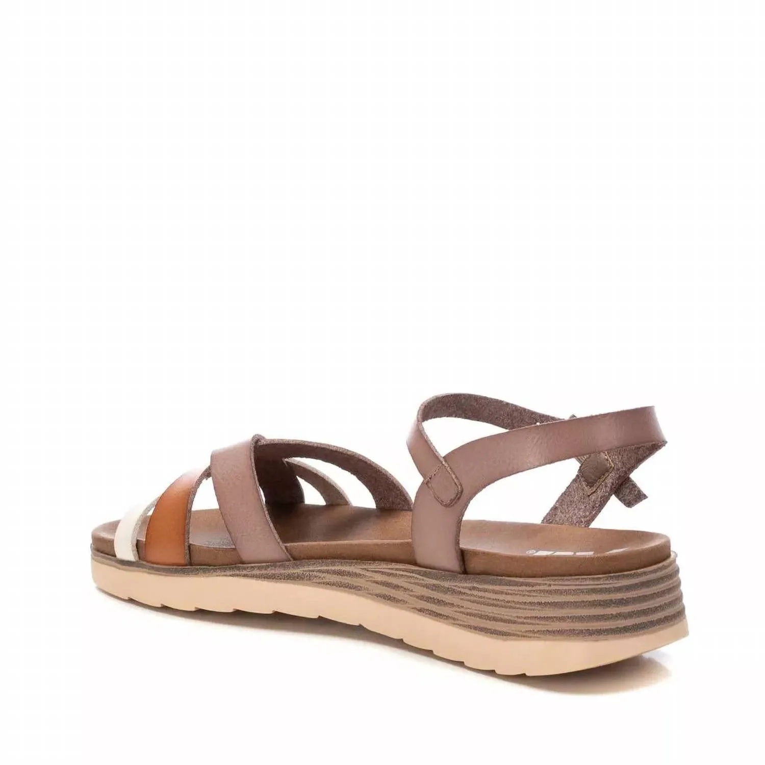 Women's Low Wedge Strappy Sandals In Bronze