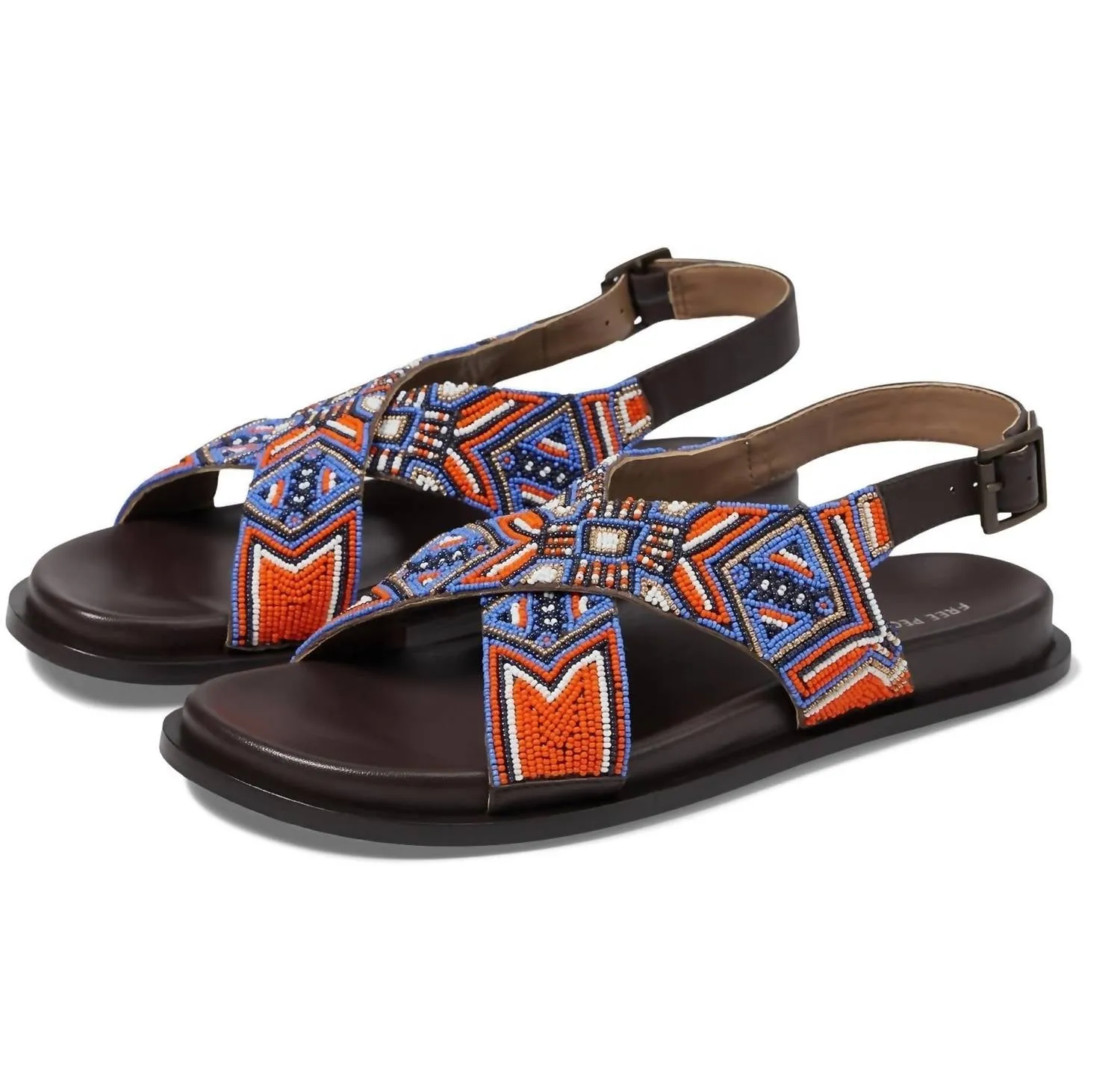 Women's Mali Beaded Sandal In Blue Multi