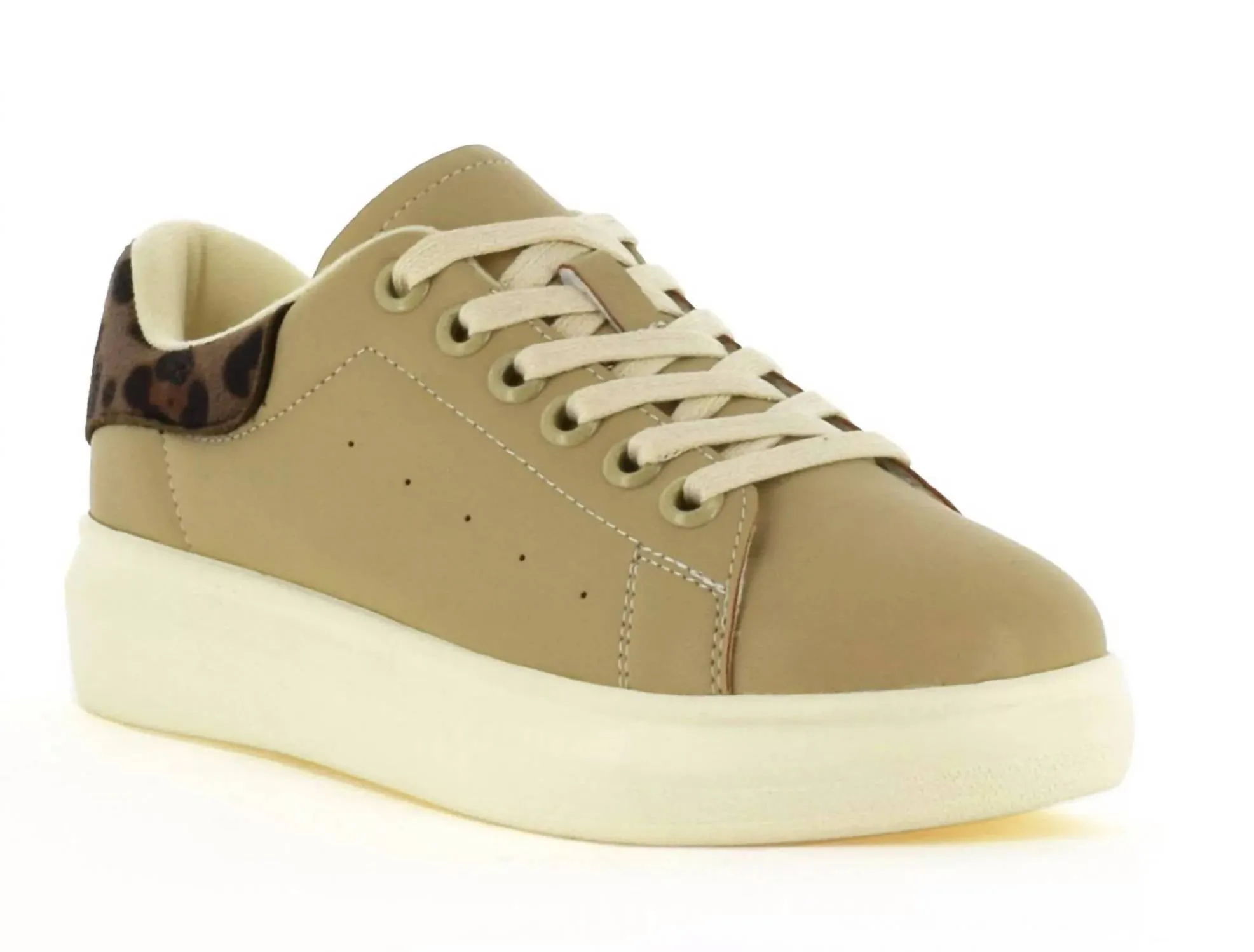 Women's Miki Leopard Sneakers In Beige