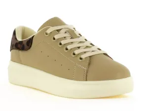Women's Miki Leopard Sneakers In Beige