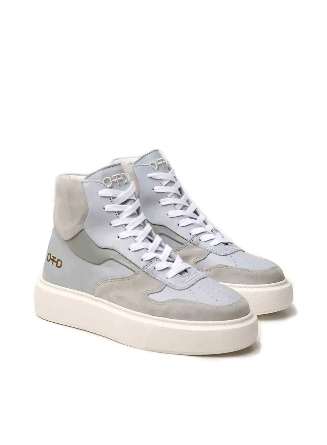 Women's Modern Basketball Hi Top Sneaker In Blue Grey Multi