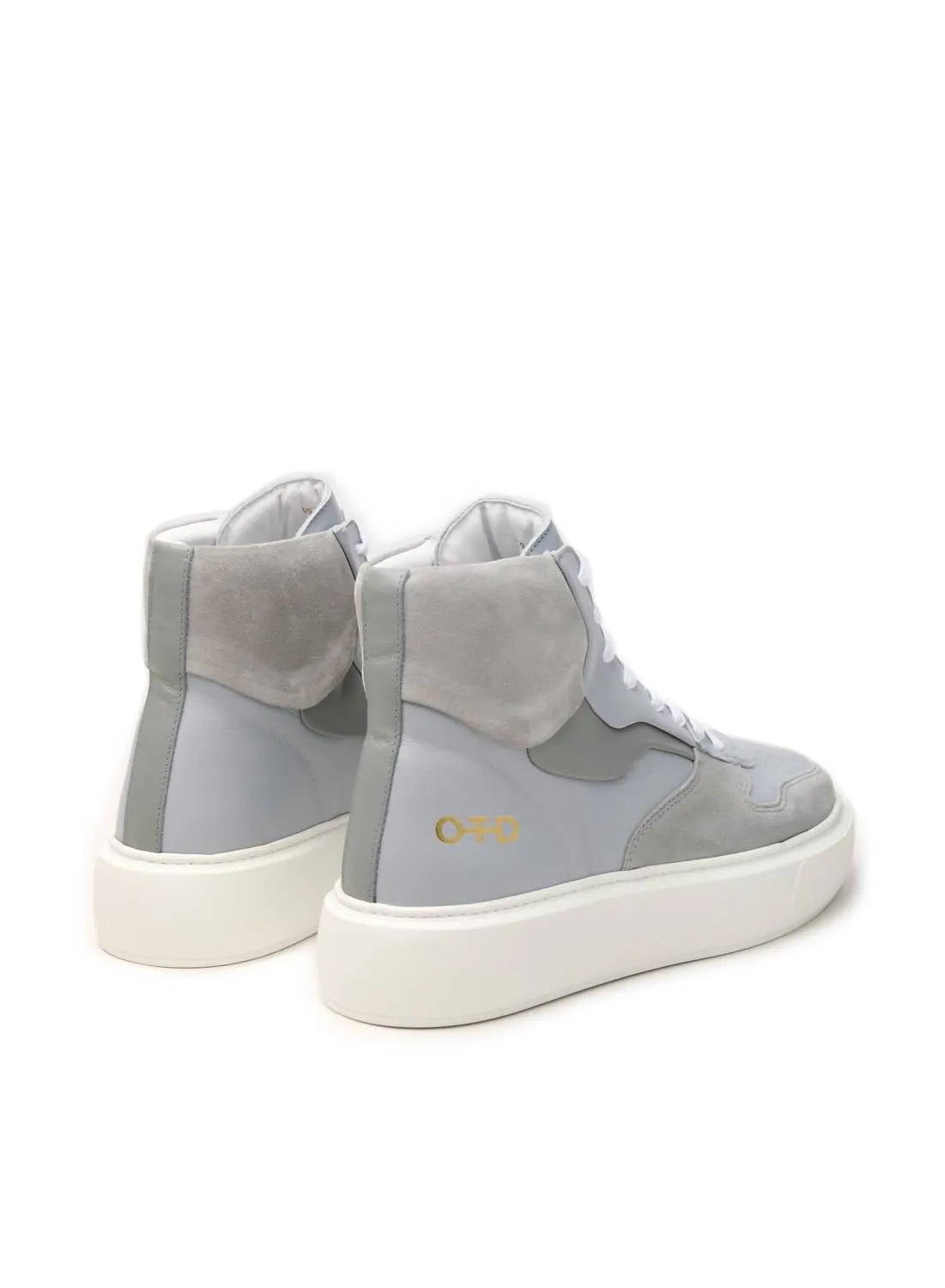 Women's Modern Basketball Hi Top Sneaker In Blue Grey Multi