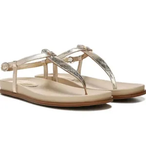 Women's Naomi Leather Thong Sandals In Gold Leather