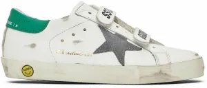 Women's Old School Fashion Sneaker In White/ice/emerald Green