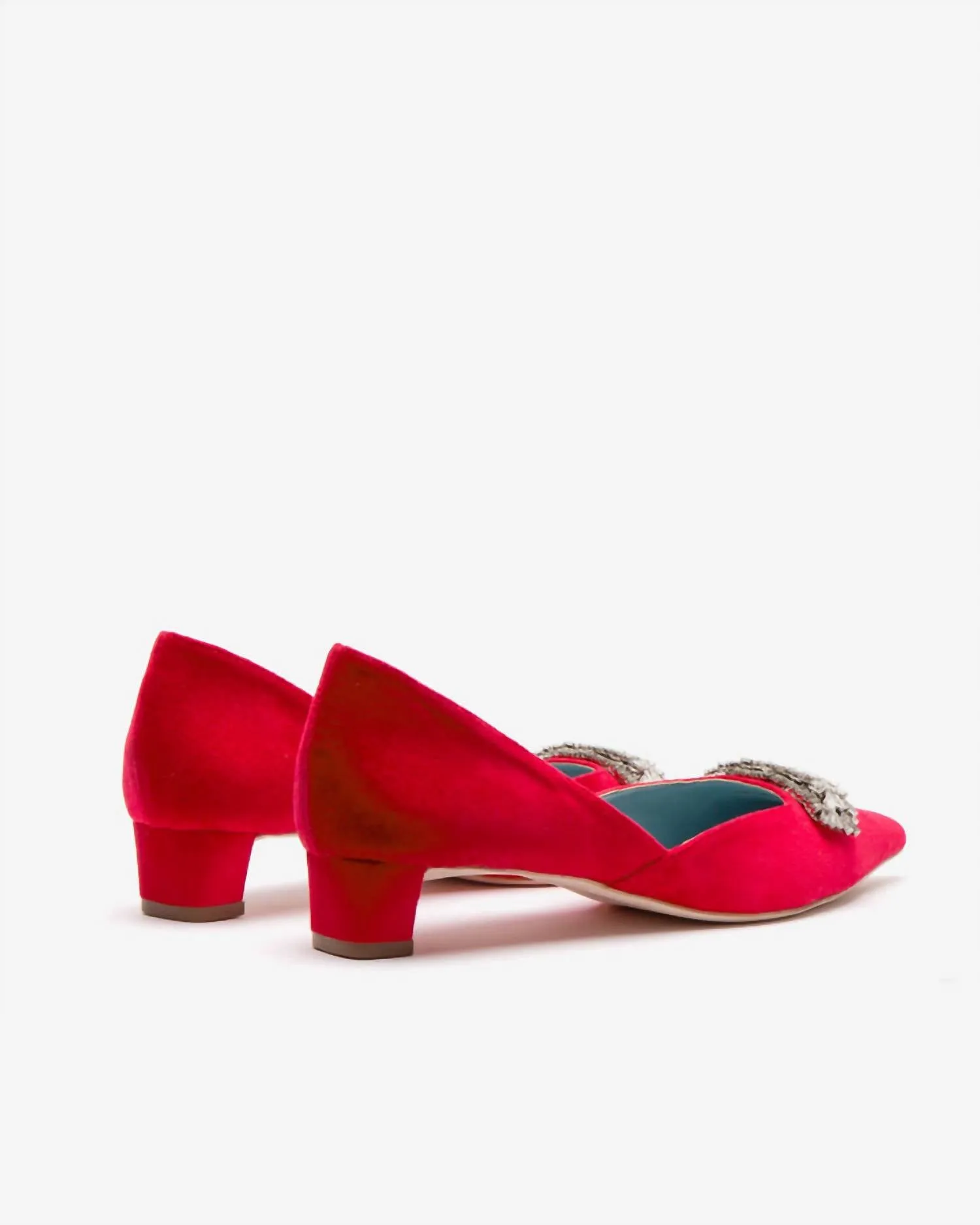 Women's Paula Mini Block Velvet Heel In Red