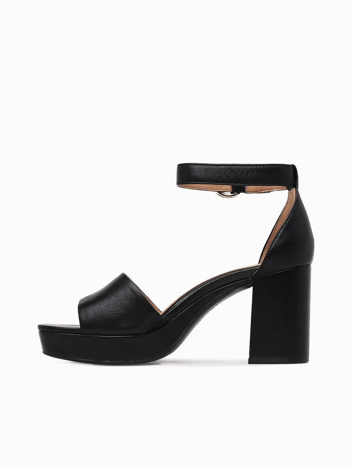 Women's Pearlyn Block Sandals In Black Leather