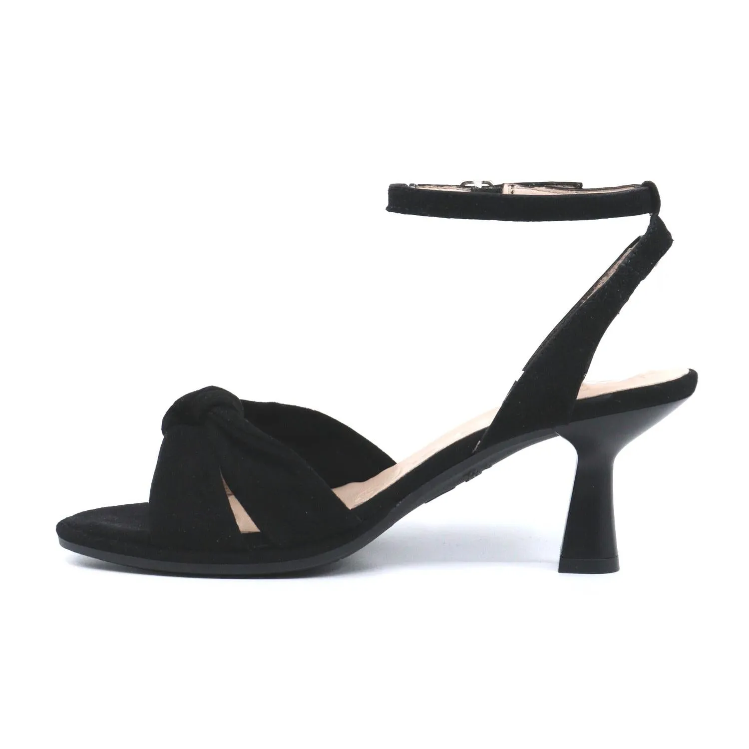 Women's Peep Toe Suede Heels In Negro