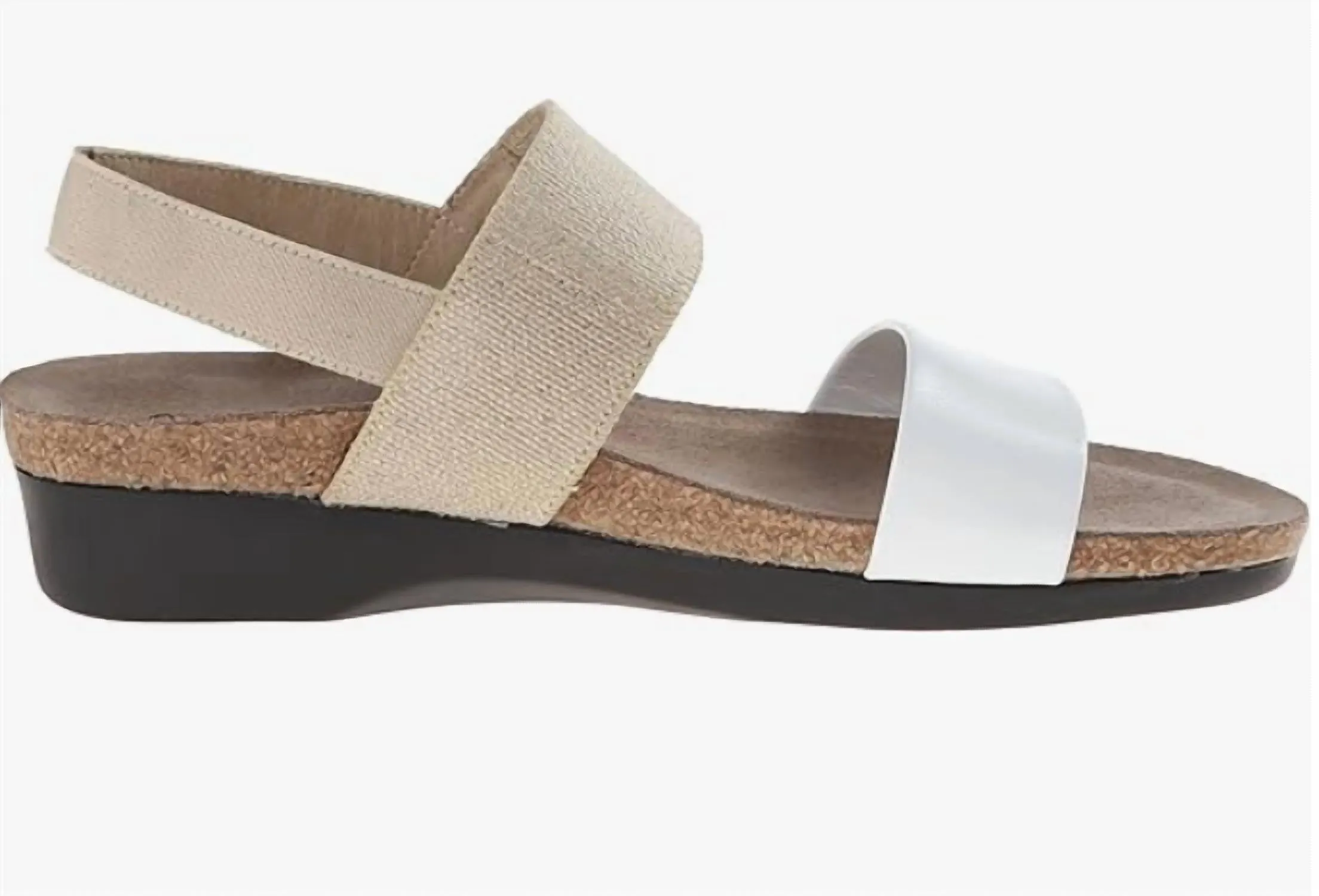 Women's Pisces Sandals In White Kid/natural Fabric