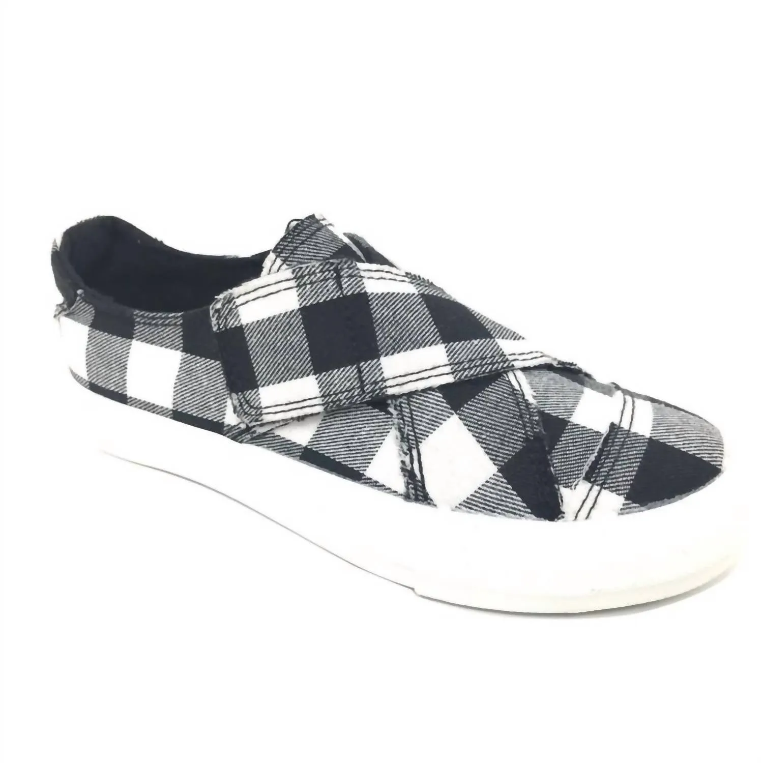 Women's Plaid Along Sneakers In White