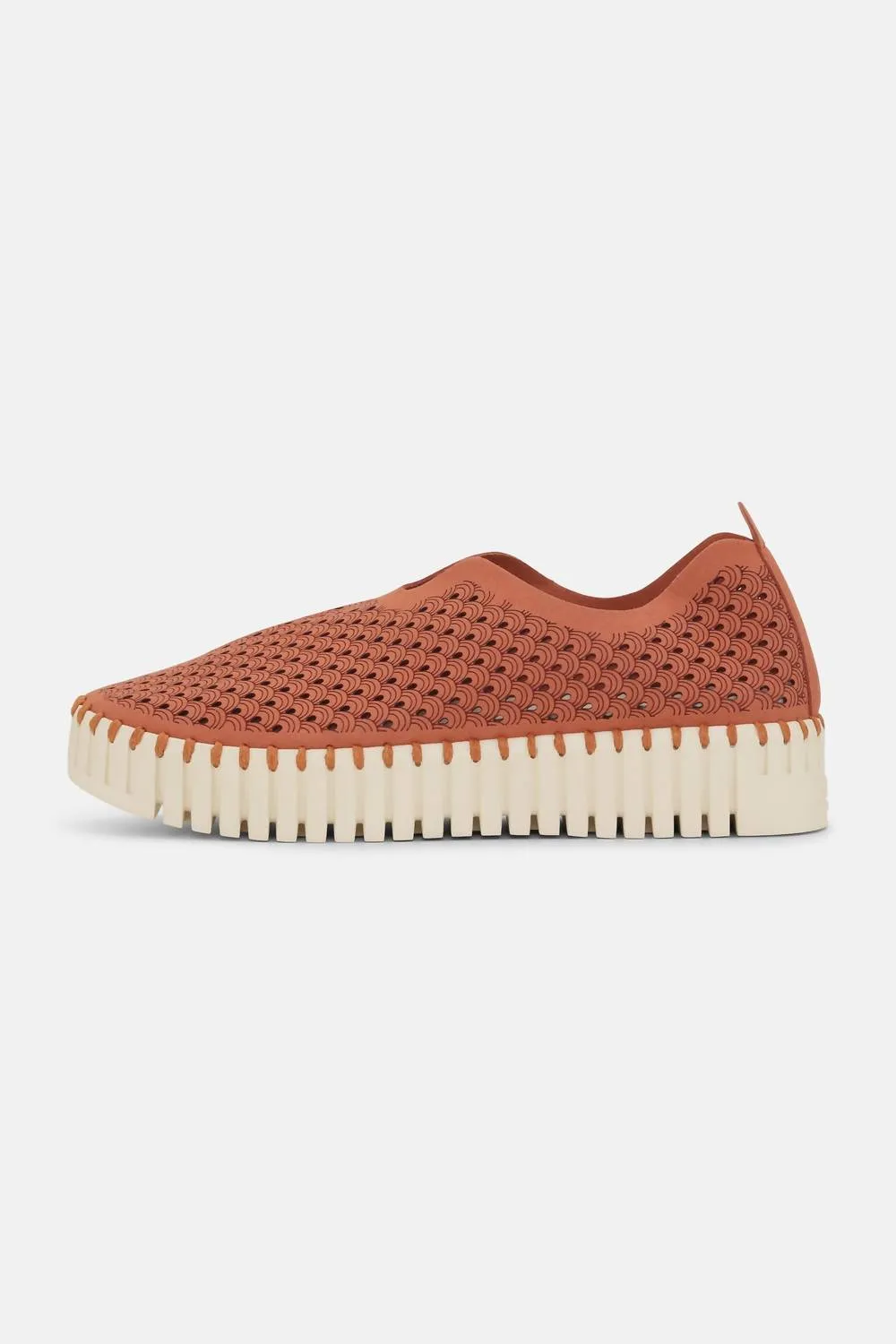 Women's Platform Tulip Slip-On In Light Brick
