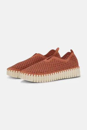Women's Platform Tulip Slip-On In Light Brick