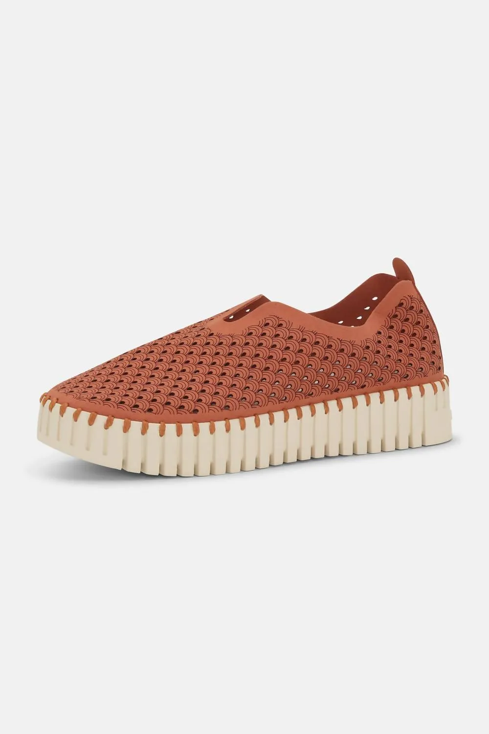 Women's Platform Tulip Slip-On In Light Brick