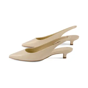 Women's Posey Leather Heel In Ivory