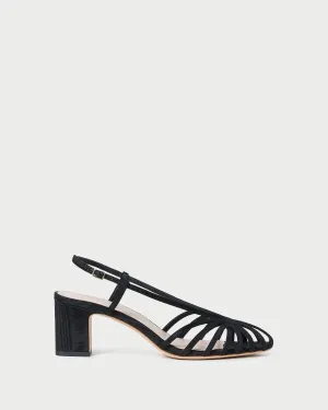 Women's Priscilla Lattice Slingback Heels In Black