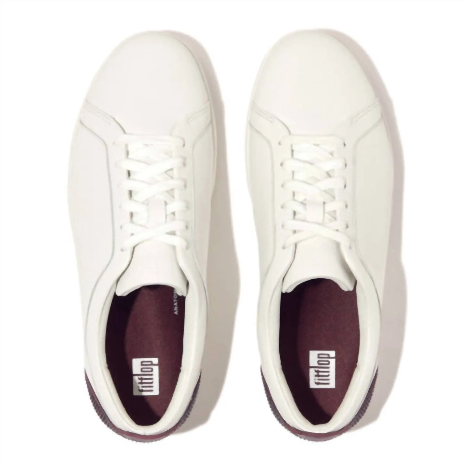Women's Rally Crystal Backtab Leather Sneaker In Urban White/ Mauve Wine