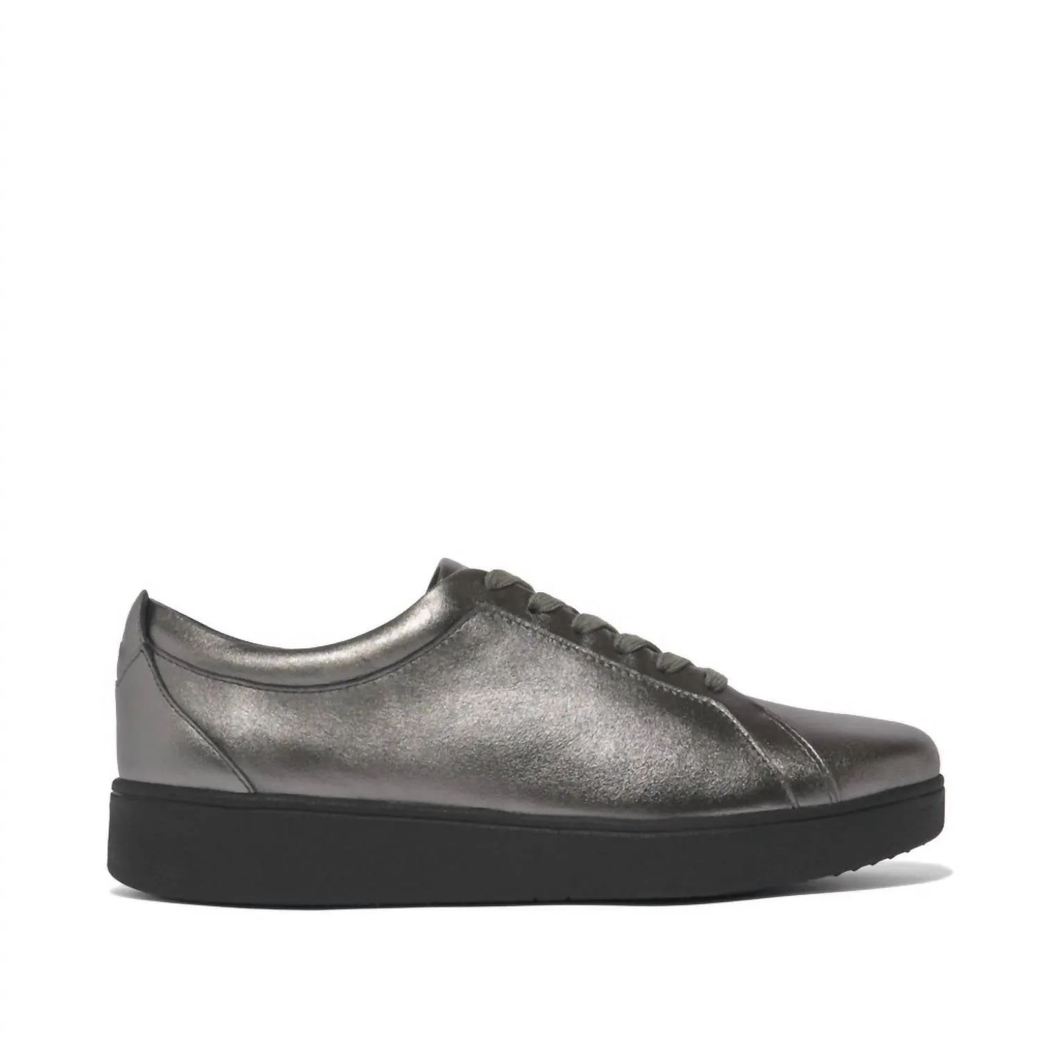 Women's Rally Lace-Up Leather Sneaker In Pewter