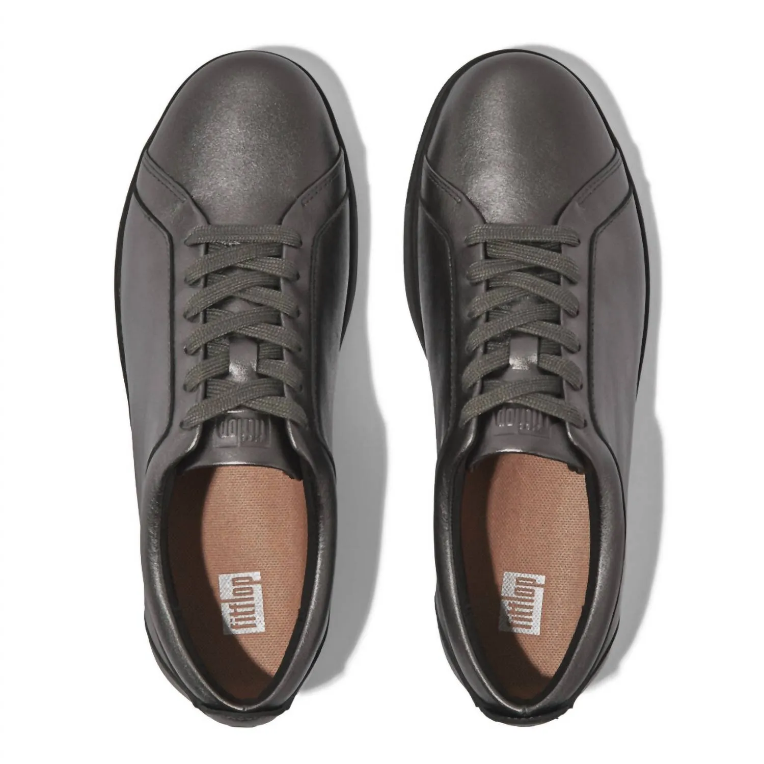 Women's Rally Lace-Up Leather Sneaker In Pewter