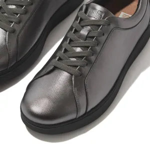 Women's Rally Lace-Up Leather Sneaker In Pewter