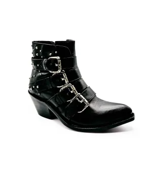 Women's Rocker Ankle Boots In Black