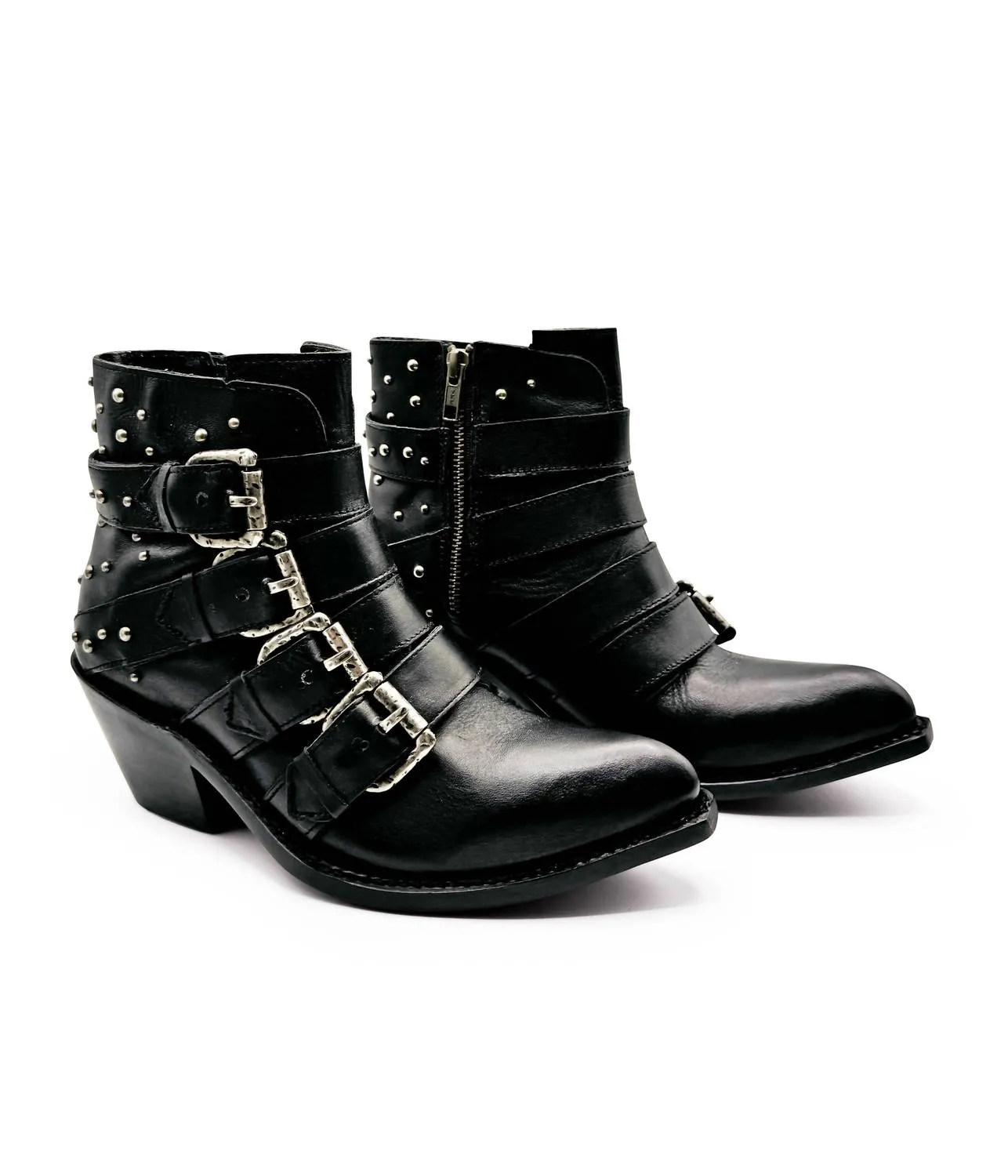 Women's Rocker Ankle Boots In Black