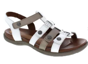 Women's Rubey T-Strap Sandals In White Multi