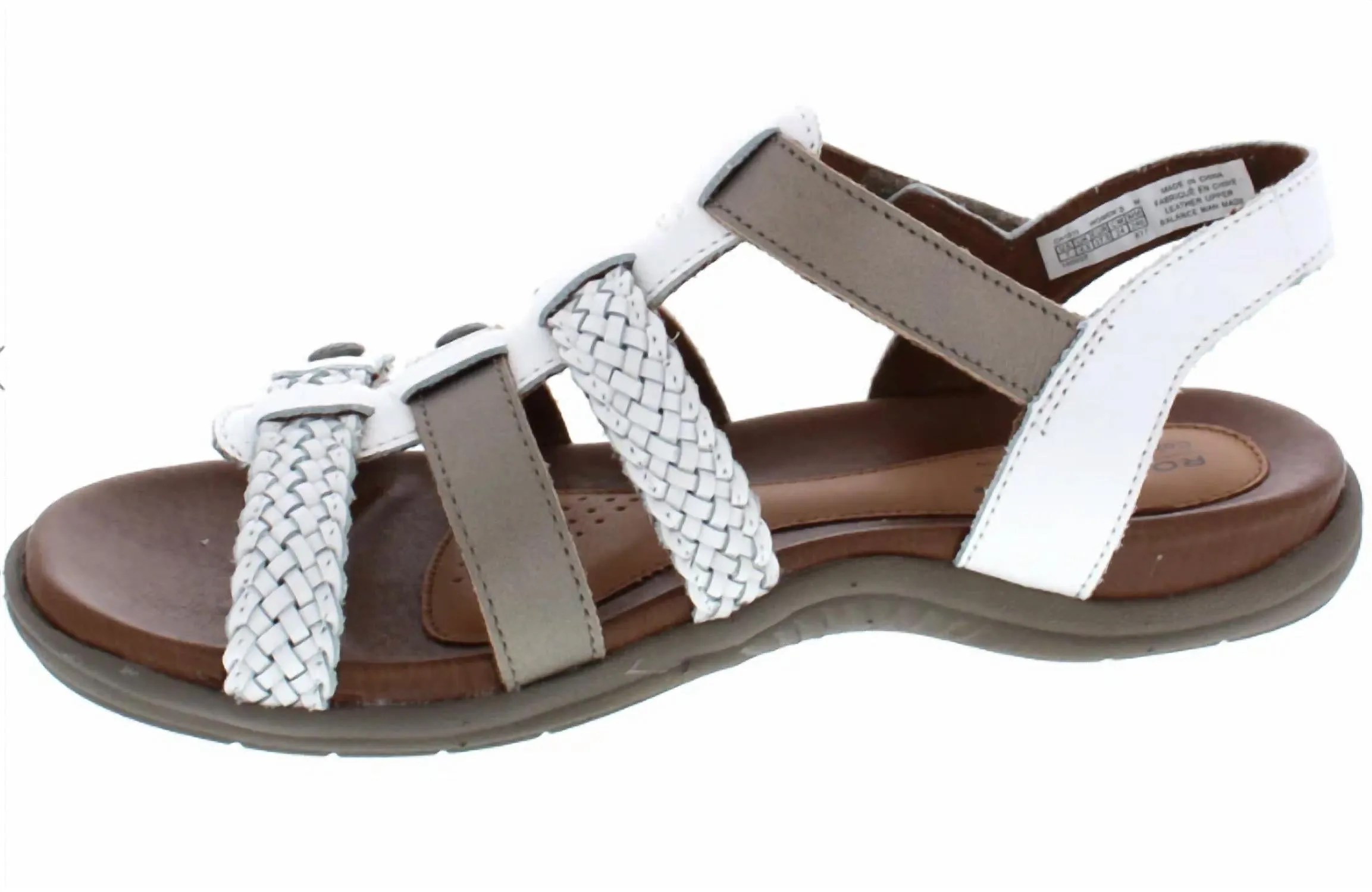 Women's Rubey T-Strap Sandals In White Multi