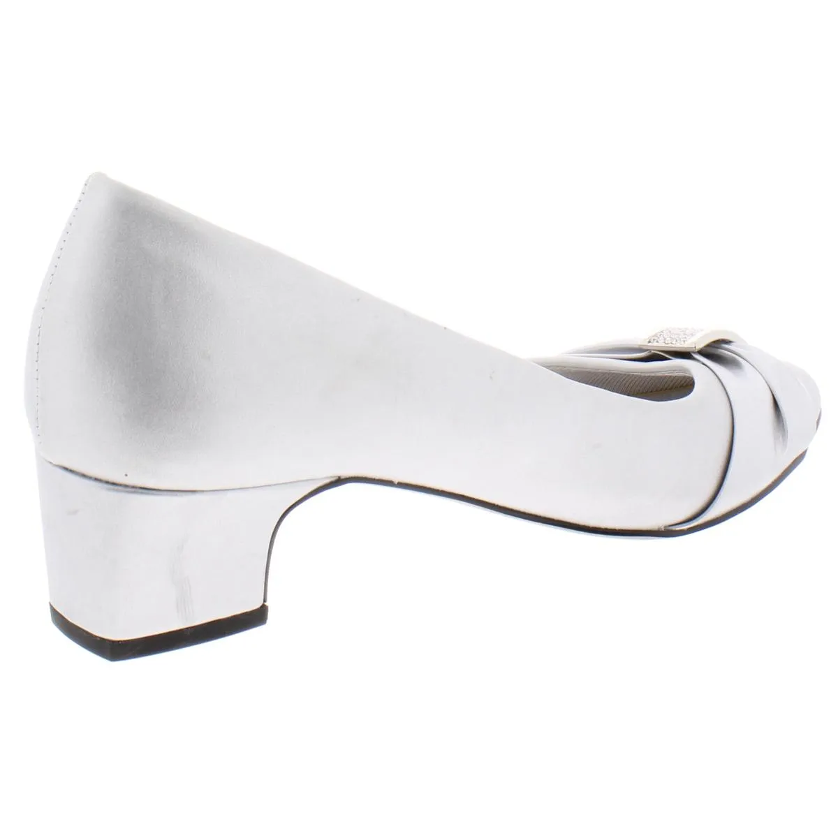 Womens Satin Embellished Dress Heels