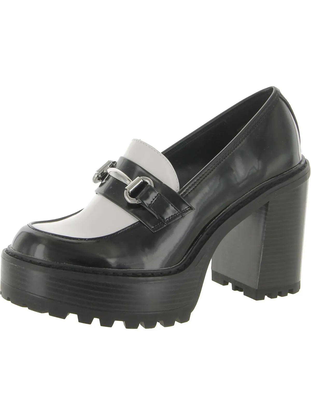 Womens Slip On Heeled Loafer Heels