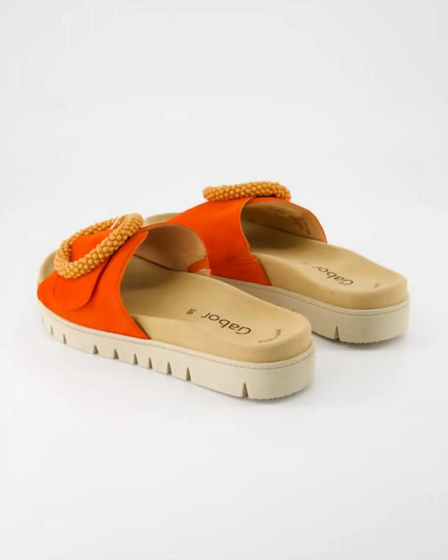 Women's Slip On Sandal In Pumpkin Orange