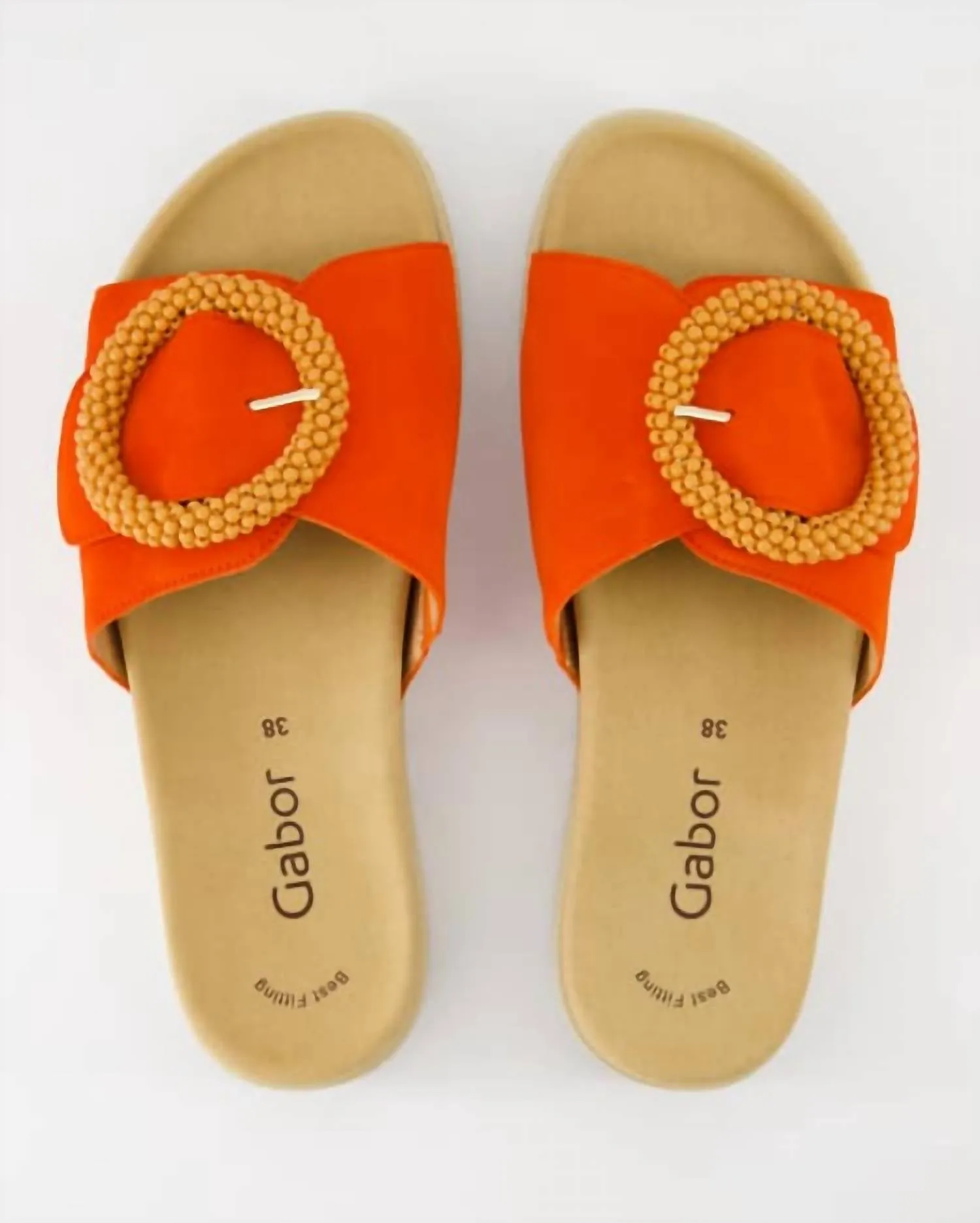 Women's Slip On Sandal In Pumpkin Orange