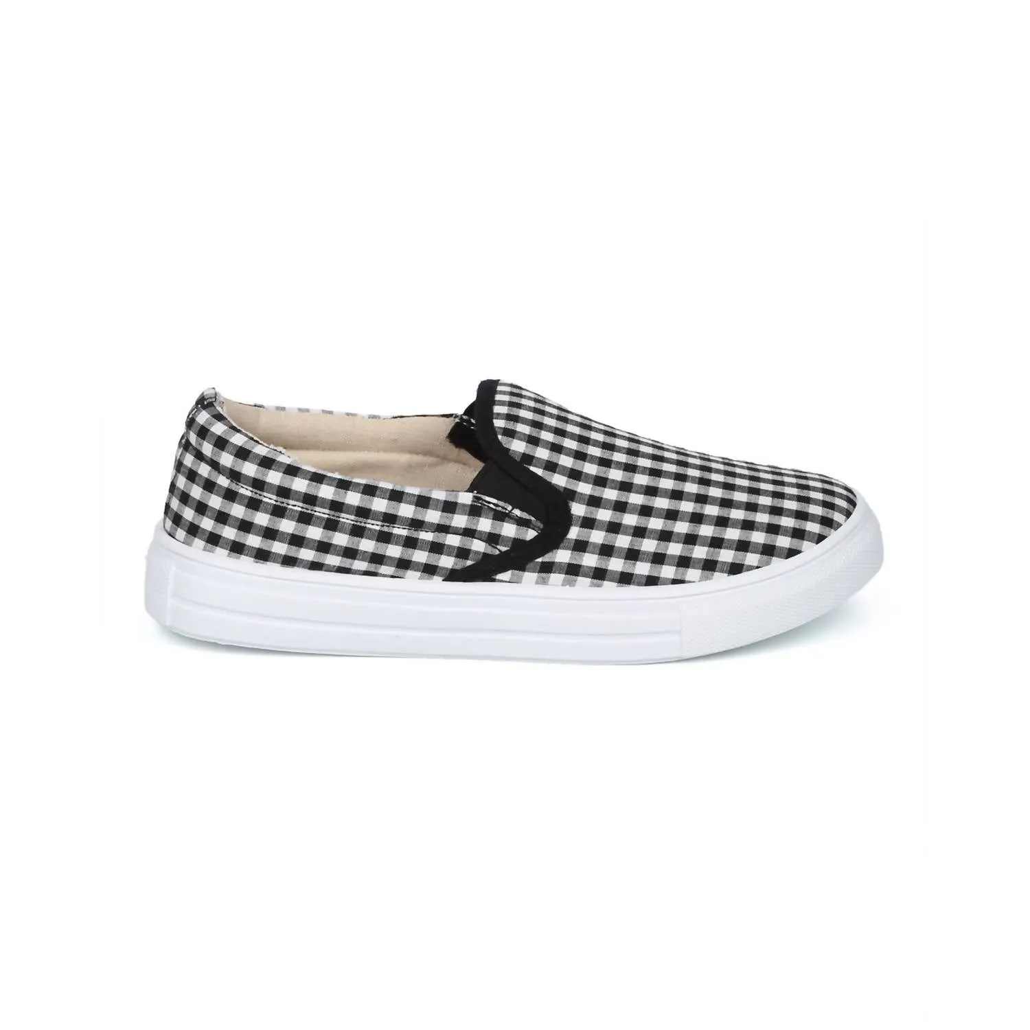 Women's Slip On Sneaker In Black & White Checker