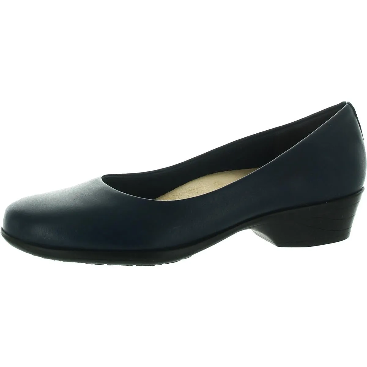 Womens Solid Leather Pumps
