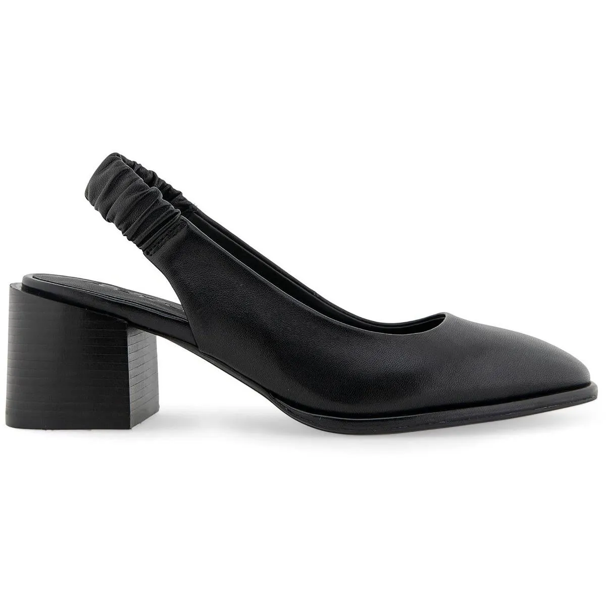 Womens Solid Leather Slingback Heels