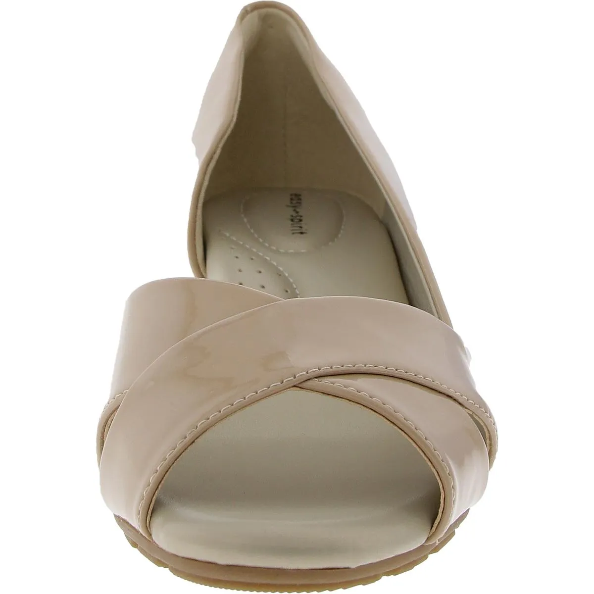 Womens Solid Leather Wedge Heels